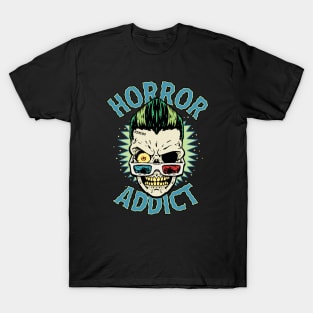 Horror Addict 3D Skull T-Shirt